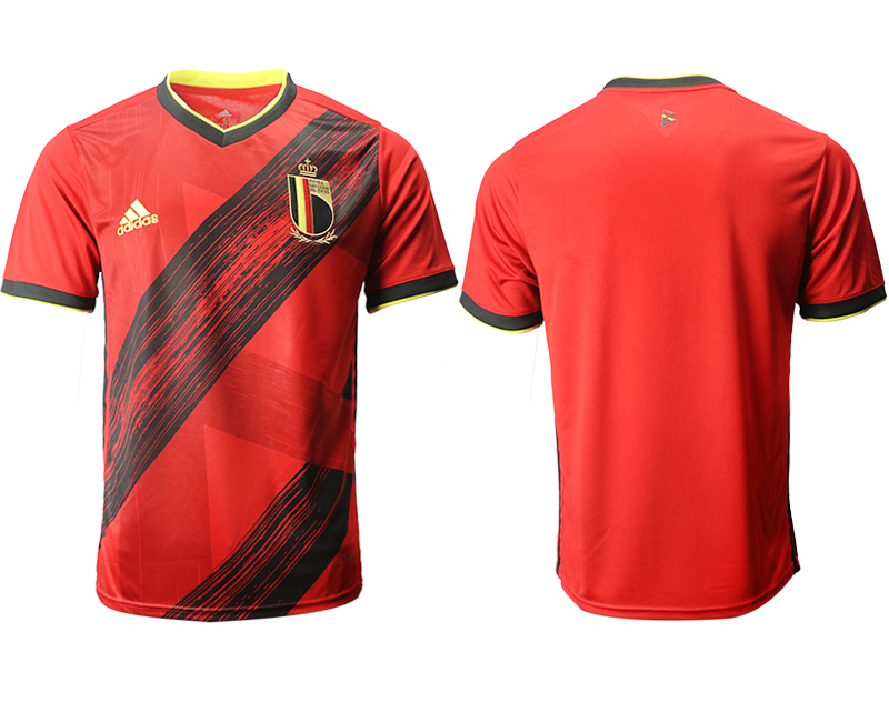Men 2021 European Cup Belgium home aaa version red Soccer Jersey->customized soccer jersey->Custom Jersey